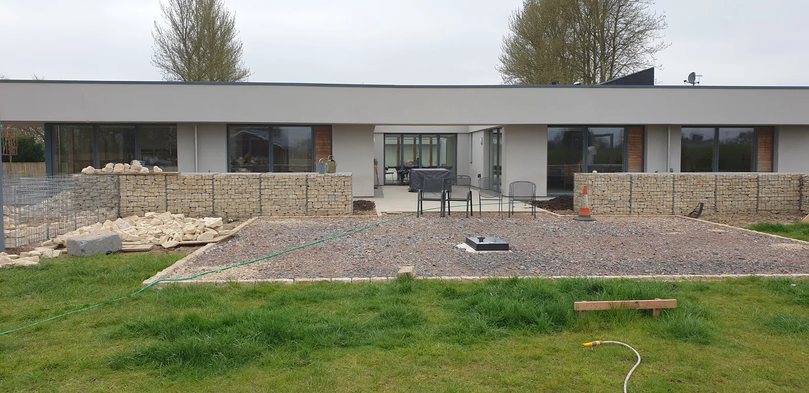 Modern Extension with Gabion Walls – Keynsham