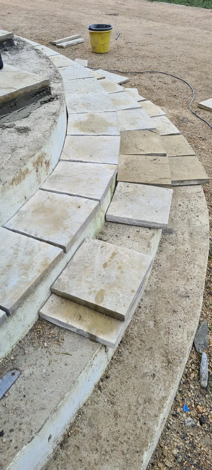 Sandstone Patio with Curved Steps – photo 8